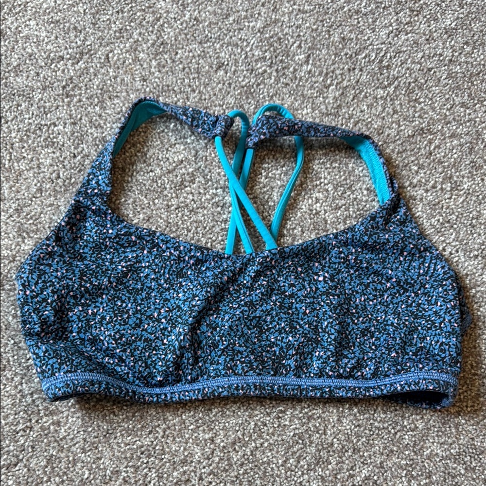 Lululemon Athletica Blue and Pink Sports Bra